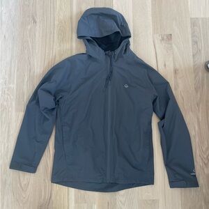 Wolverine Gray Windbreaker Raincoat Jacket  Small